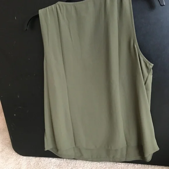 Women Nine West blouse top sleeveless green new dress pant - Picture 6 of 6